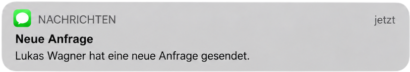 SMS notification for a new customer request